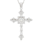 Sterling Silver Semi Mount Pendant Setting Round rd 4x4mm White Topaz - Syzjewelry